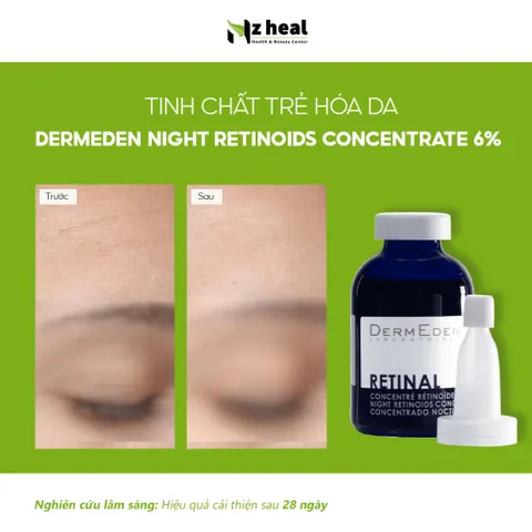 [Hỏa tốc] Tinh chất trẻ hóa da, giảm nếp nhăn Retinal DermEden Night Retinoids Concentrate 6% (30ml)
