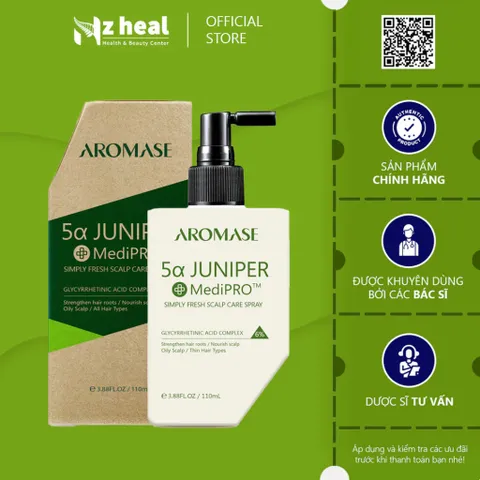 [Hỏa tốc] Xịt dưỡng da đầu Aromase 5α Juniper MediPRO Simply Fresh Spray 110ml
