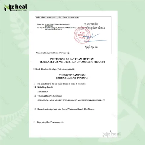 Tinh chất làm đầy nếp nhăn, căng mịn da Hyal - Filler DermEden Plumping & Moisturising Concentrate 15% (30ml)