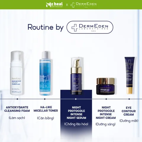 Tinh chất chống lão hóa, trắng da DermEden Night Protocole Intense Serum (30ml)