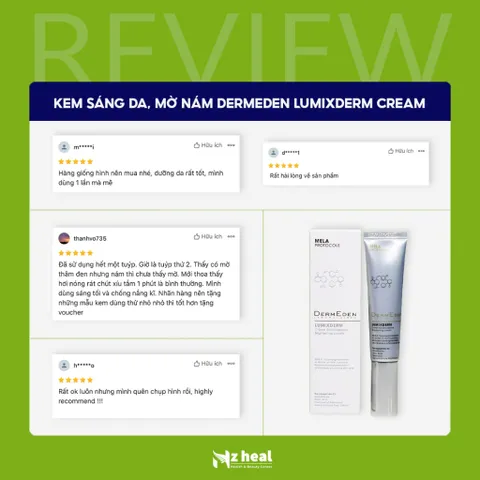 [Hỏa tốc] Kem dưỡng sáng da, mờ thâm nám DermEden Lumixderm Brightening Cream (40ml)