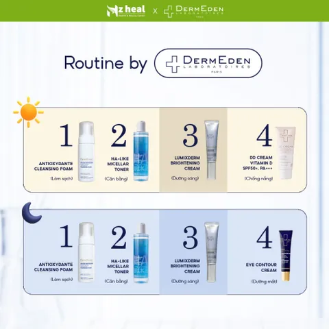 [Hỏa tốc] Kem dưỡng sáng da, mờ thâm nám DermEden Lumixderm Brightening Cream (40ml)