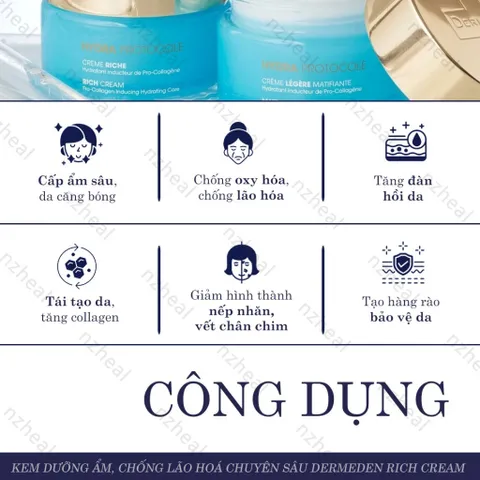 [Hỏa tốc] Kem dưỡng ẩm, chống lão hoá chuyên sâu DermEden Rich Cream (50ml)