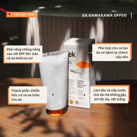 [Hỏa tốc] Kem chống nắng hữu cơ EK Kawakawa Sunscreen SPF50 (100g/ 150g)