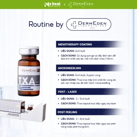 Tinh chất DermEden Mela-Protocole Hyperpigmentation TXA NIA 5.10 (5x5ml)