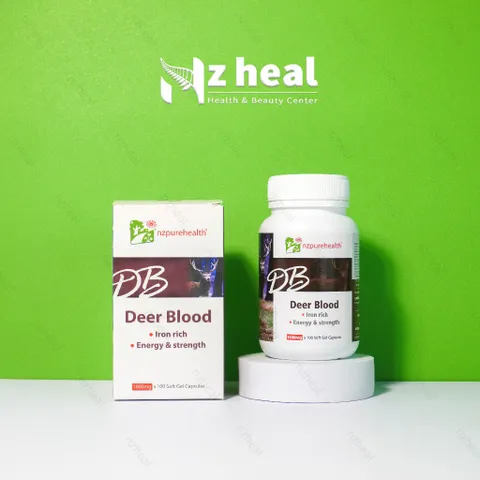 Viên nang máu hươu bổ máu, cấp sắt Deer Blood NZPurehealth (100 viên) - Nzheal