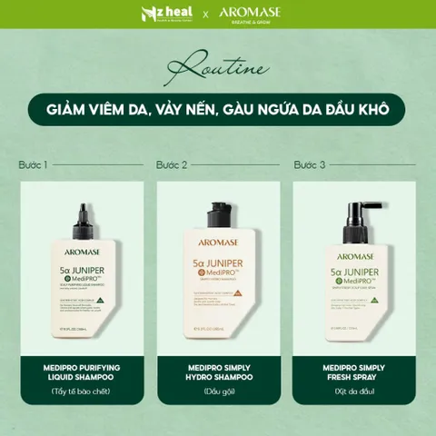 [Hỏa tốc] Dầu gội giảm viêm ngứa  Aromase MediPRO Simply Hydro Shampoo (80ml)