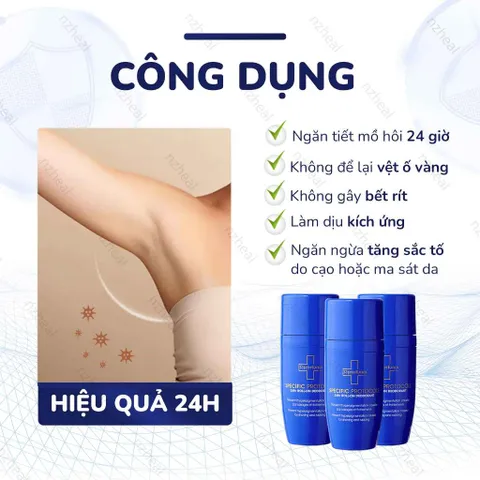 Lăn khử mùi, ngăn tiết mồ hôi ​​DermEden Roll On 24H Deodorant (50ml)