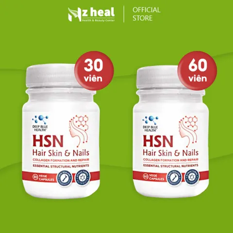 HSN Hair Skin & Nails - Hộp 30 viên uống Tăng cường sức đề kháng, cải thiện làn da khô