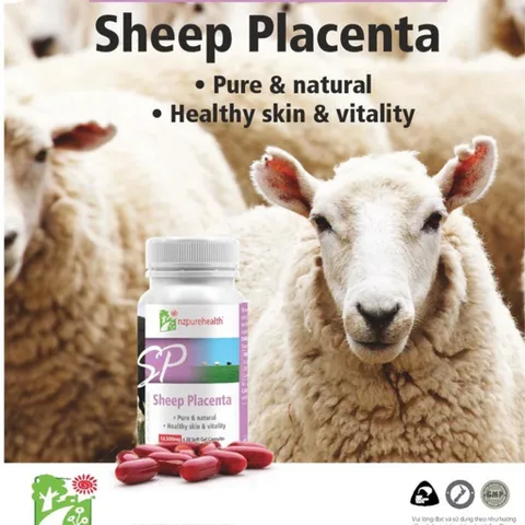 Viên Nhau Thai Cừu Đẹp Da, Giảm Nám Sheep Placenta NZPureHealth 30v