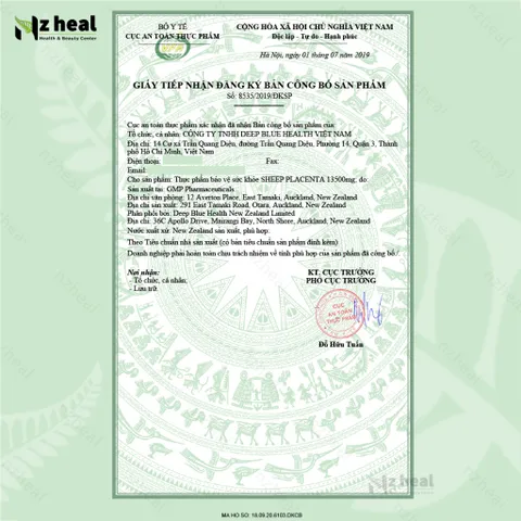 Viên Nhau Thai Cừu Đẹp Da, Giảm Nám Sheep Placenta NZPureHealth 30v