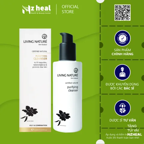 [Hỏa tốc] Sữa rửa mặt thanh lọc Living Nature Purifying Cleanser 120ml - Nzheal