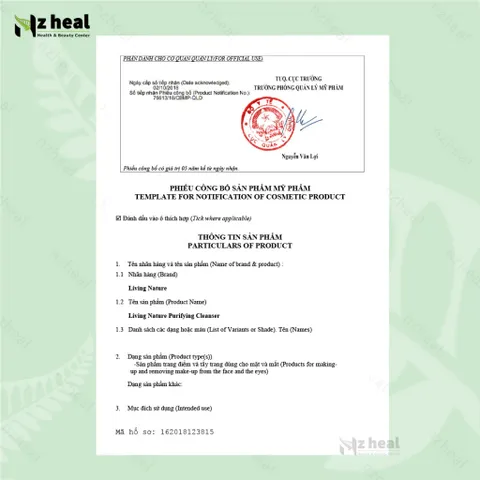 [Hỏa tốc] Sữa rửa mặt thanh lọc Living Nature Purifying Cleanser 120ml - Nzheal