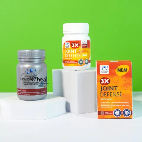 [Hỏa tốc] Bộ đôi bổ xương khớp: viên Canxi Deep Blue Health Calcium và giảm đau khớp 3x Joint Defense with NEM - NZHEAL