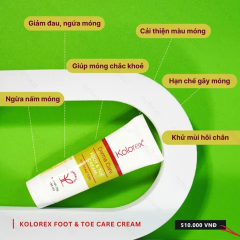 [Hỏa tốc] Kem Thoa N.ấm Candida Móng Tay, Chân Kolorex Foot & Toe Care Cream 25g