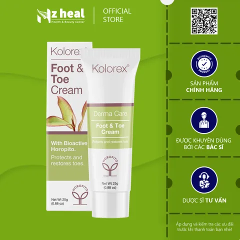 [Hỏa tốc] Kem Thoa N.ấm Candida Móng Tay, Chân Kolorex Foot & Toe Care Cream 25g
