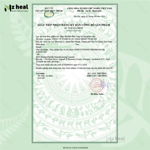Viên uống hỗ trợ đẹp da, điều hòa kinh nguyệt Tinh Dầu Hoa Anh Thảo Nzpurehealth (60 Viên)