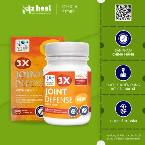 [Hỏa tốc] Bổ Sung NEM® Bổ Xương Khớp Deep Blue Health 3x Joint Defense with NEM 60v