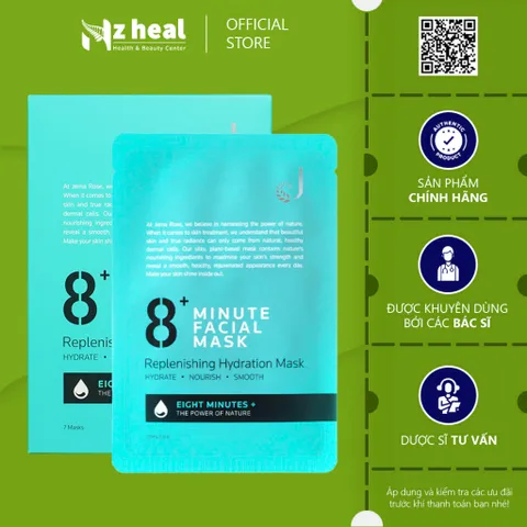Mặt nạ dưỡng ẩm bổ sung nước 8 phút Jema Rose 8+ Minute Replenishing Hydration Mask 7x25ml - Nzheal