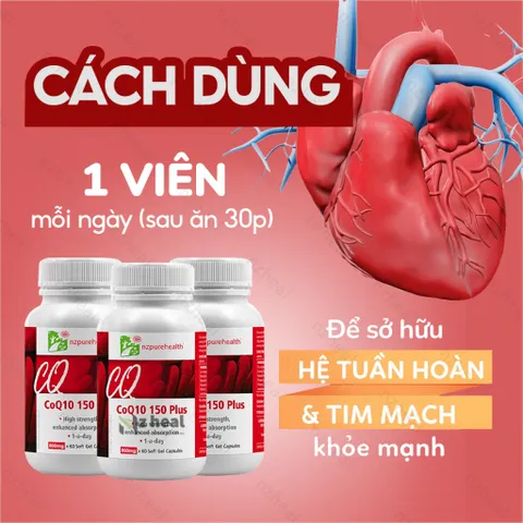 [Hỏa tốc] Viên Chống Lão Hoá Nzpurehealth CoQ10 150 Plus 30 viên