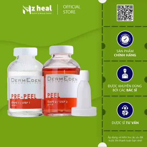 Bộ đôi thay da sinh học DermEden Advanced Peel: Tinh chất trước thay da (Pre-Peel) và Tinh chất thay da (Peel)