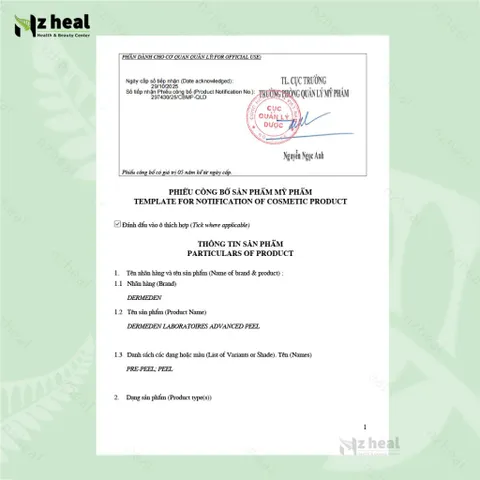 Bộ đôi thay da sinh học DermEden Advanced Peel: Tinh chất trước thay da (Pre-Peel) và Tinh chất thay da (Peel)