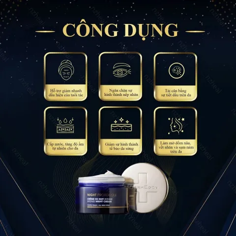 Bộ đôi chống lão hóa, dưỡng trắng da chuyên sâu ban đêm DermEden Night Protocole Intense Serum 30ml + Night Cream 50ml