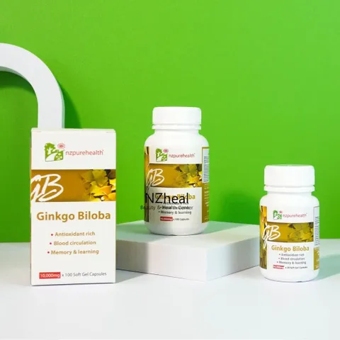 Viên Uống Bổ Não, Tăng Trí Nhớ NZPH Ginkgo Biloba Capsules NZPureHealth (30/100 viên) - Nzheal