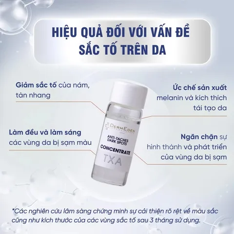 Bộ đôi dưỡng sáng Concentrate Anti Dark Spots TXA + DermEden Night Protocole Intense Night Cream (50ml)