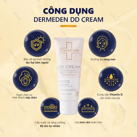 Kem chống nắng Vitamin D DermEden DD Cream SPF50 (50ml)