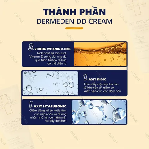 Kem chống nắng Vitamin D DermEden DD Cream SPF50 (50ml)