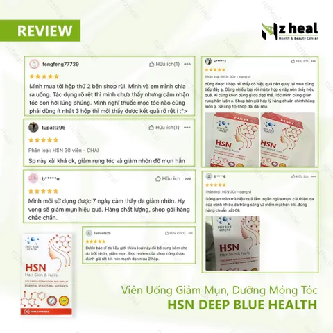 [Hỏa tốc] Viên uống HSN Deep Blue Health dưỡng da, tóc, móng (30 viên)