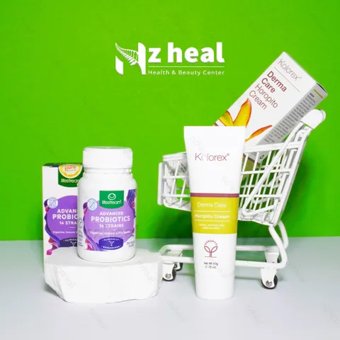[Hỏa tốc] Bộ đôi kiểm soát nấm candida: Kem thoa Kolorex Cream và Men vi sinh Lifestream Probiotics