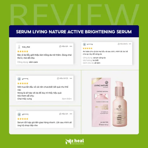 [Hỏa tốc] Serum dưỡng sáng da Active Brightening Serum Living Nature 30ml