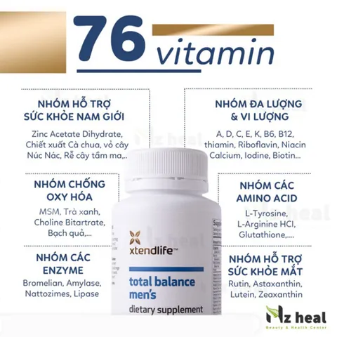 [Hỏa tốc] Vitamin Tổng Hợp Nam Giới Xtend Life Total Balance Men's Standard (120 viên)