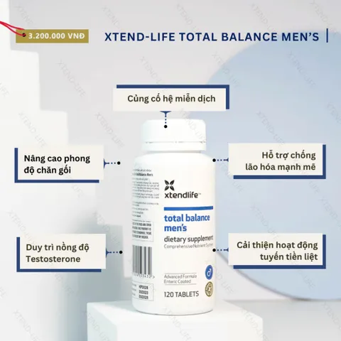 [Hỏa tốc] Vitamin Tổng Hợp Nam Giới Xtend Life Total Balance Men's Standard (120 viên)