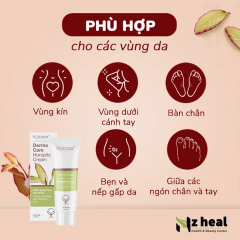 [Hỏa tốc] Kem Thoa Giảm Nấm Candida Kolorex Derma Care Horopito Cream (50gr)