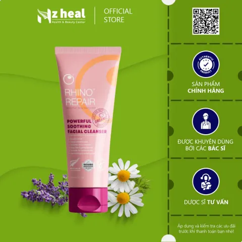 Sữa rửa mặt dưỡng ẩm Rhino Repair Powerful Soothing Facial Cleanser (150ml) - Nzheal