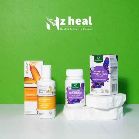 Bộ 3 diệt nấm candida: Gel rửa Kolorex Wash, kem thoa Kolorex Cream, men vi sinh Lifestream Probiotic - NZHEAL