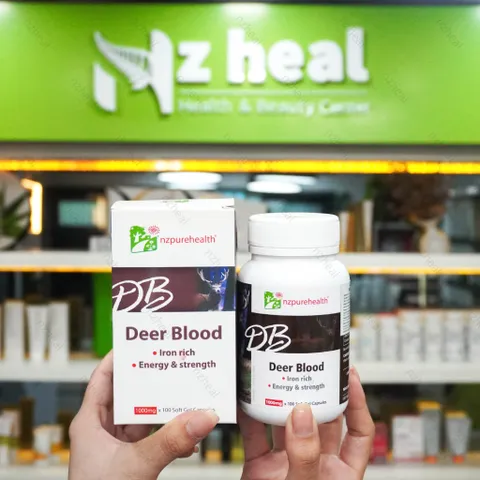 [Hỏa tốc] Viên bổ máu, cấp sắt từ Máu hươu Nzpurehealth Deer Blood (30 viên/ 100 viên)