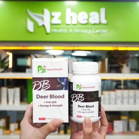 Nzpurehealth Deer Blood Viên bổ máu, bổ sắt từ Máu hươu (30 viên)