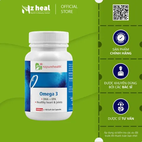 [Hỏa tốc] Viên Dầu Cá NZPurehealth Omega 3 (100 viên)