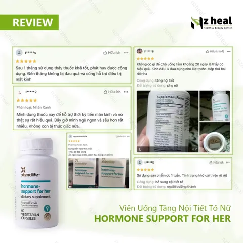 Bộ 2 Viên Uống Tăng Nội Tiết Tố Nữ Xtend-Life Hormone Support For Her (90 viên)