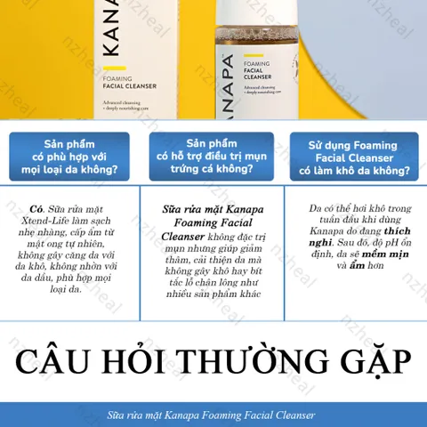 [Hỏa tốc] Sữa rửa mặt Xtend-Life Kanapa Foaming Facial Cleanser 100ml - Nzheal