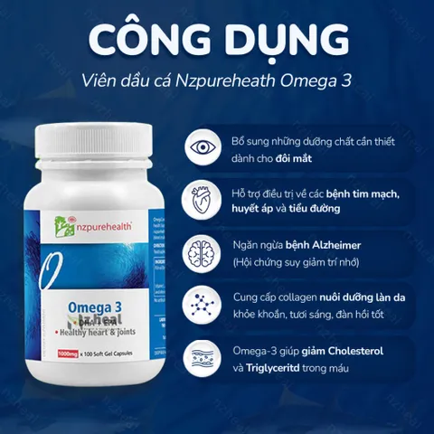 [Hỏa tốc] Viên Uống Dầu Cá Omega 3 NZPurehealth (100 viên)