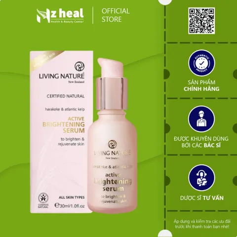 [Hỏa tốc] Serum trắng da, chống lão hoá Active Brightening Serum Living Nature 30ml