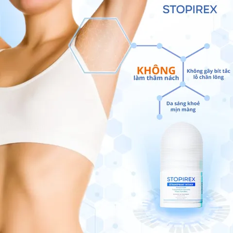 Lăn khử mùi kháng khuẩn, ngăn tiết mồ hôi Stopirex Détranspirant Intensif Peaux Sensibles