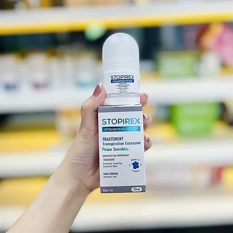 Lăn khử mùi kháng khuẩn, ngăn tiết mồ hôi Stopirex Détranspirant Intensif Peaux Sensibles
