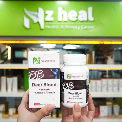 Viên Uống Máu Hươu bổ máu cấp sắt NZPurehealth - Deer Blood (30 viên)