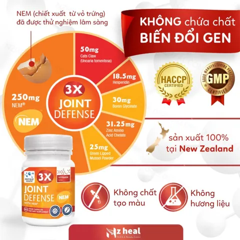 Viên Uống Bổ Xương Khớp Deep Blue Health 3x Joint Defense with NEM 60 viên